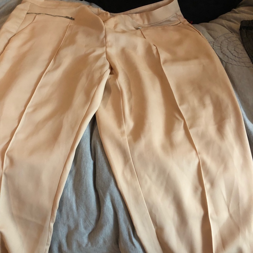 Straight leg blush slacks